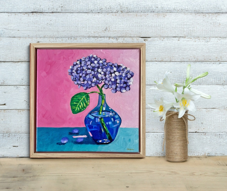 Hydrangea Pompoms – Original Oil Painting by Cassie Holmes