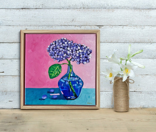Hydrangea Pompoms – Original Oil Painting by Cassie Holmes