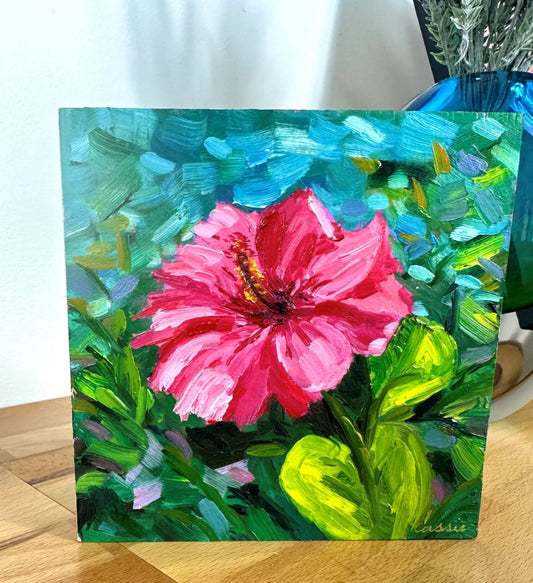 Island Hibiscus – Original Oil Painting by Cassie Holmes