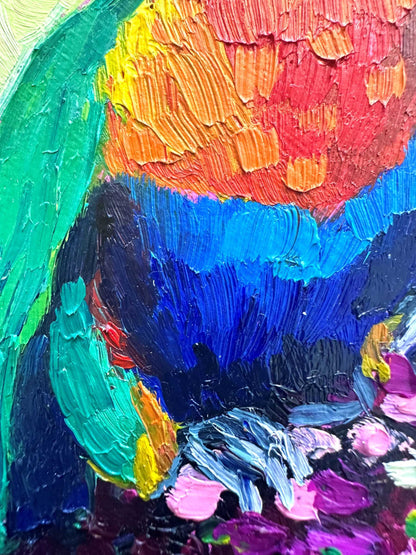 Little Lorikeet – Original Oil Painting by Cassie Holmes