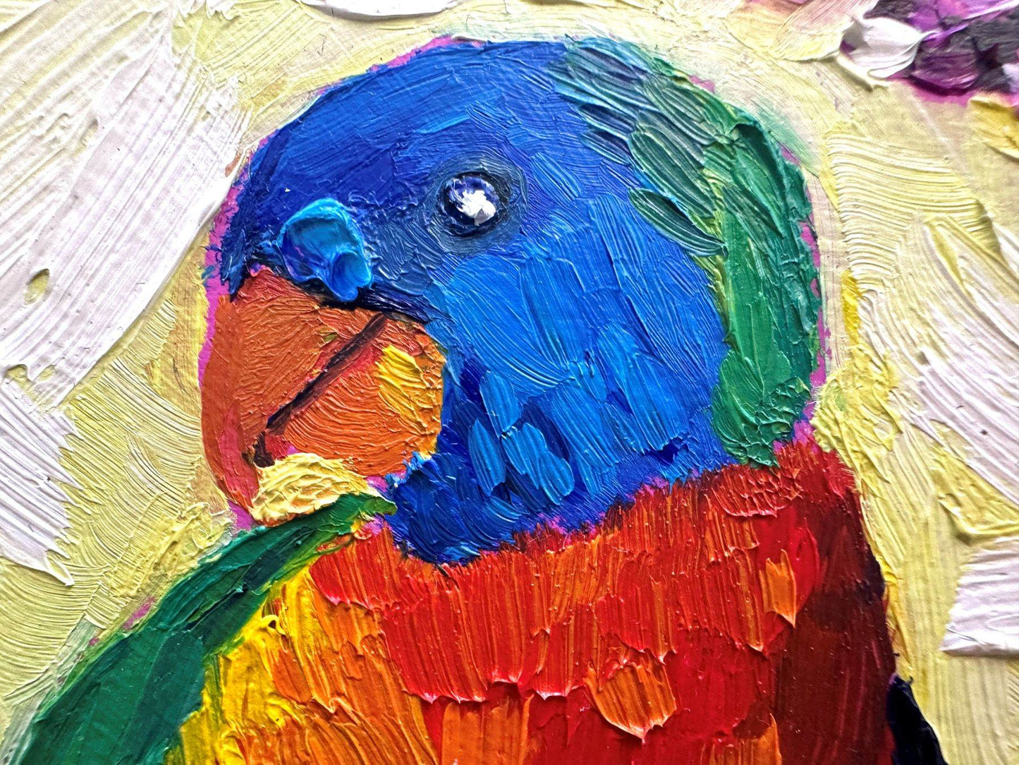 Little Lorikeet – Original Oil Painting by Cassie Holmes