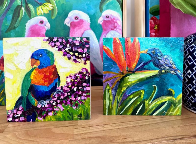 Little Lorikeet – Original Oil Painting by Cassie Holmes