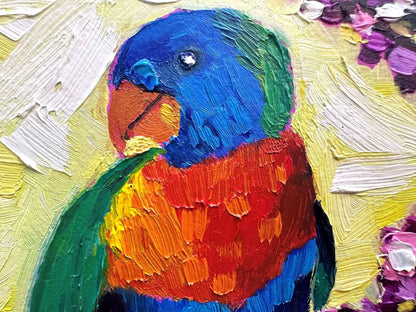 Little Lorikeet – Original Oil Painting by Cassie Holmes