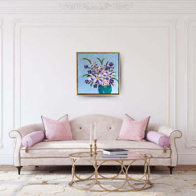 Floral Love – Textured Floral Oil Painting by Cassie Holmes