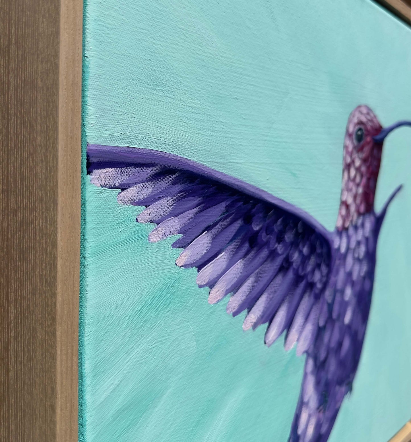 A Moment of Awe – Original Hummingbird Oil Painting by Cassie Holmes