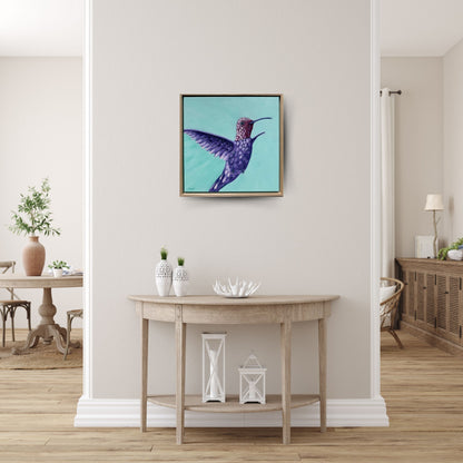 A Moment of Awe – Original Hummingbird Oil Painting by Cassie Holmes