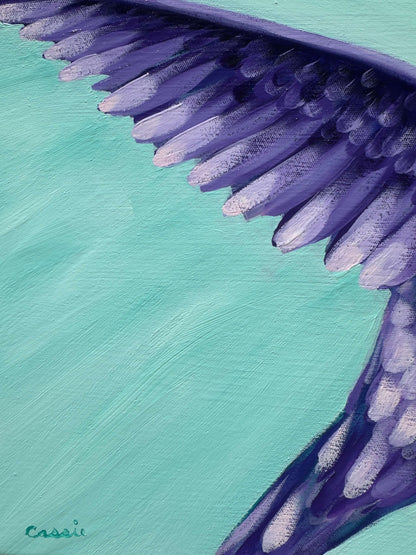 A Moment of Awe – Original Hummingbird Oil Painting by Cassie Holmes