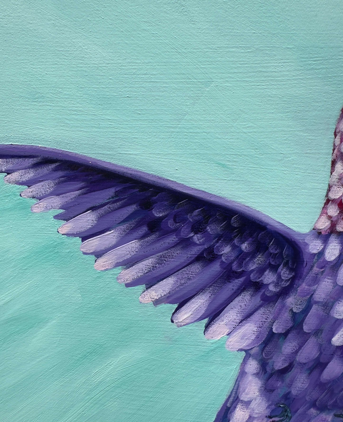 A Moment of Awe – Original Hummingbird Oil Painting by Cassie Holmes