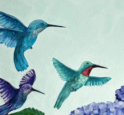 Peaceful Humming - Original Oil Painting by Cassie Holmes
