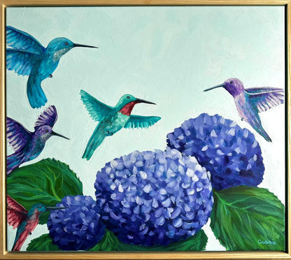 Peaceful Humming - Original Oil Painting by Cassie Holmes