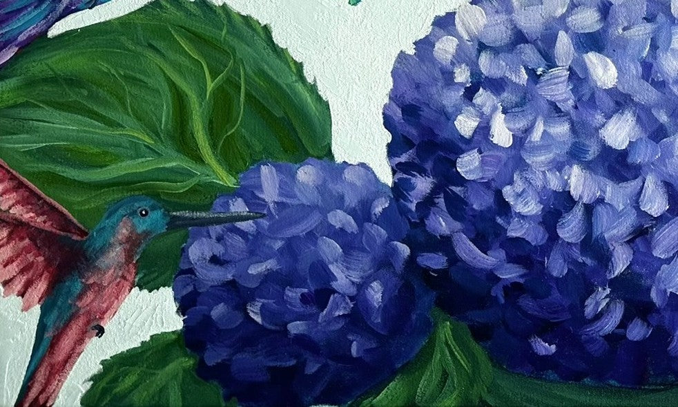 Peaceful Humming - Original Oil Painting by Cassie Holmes