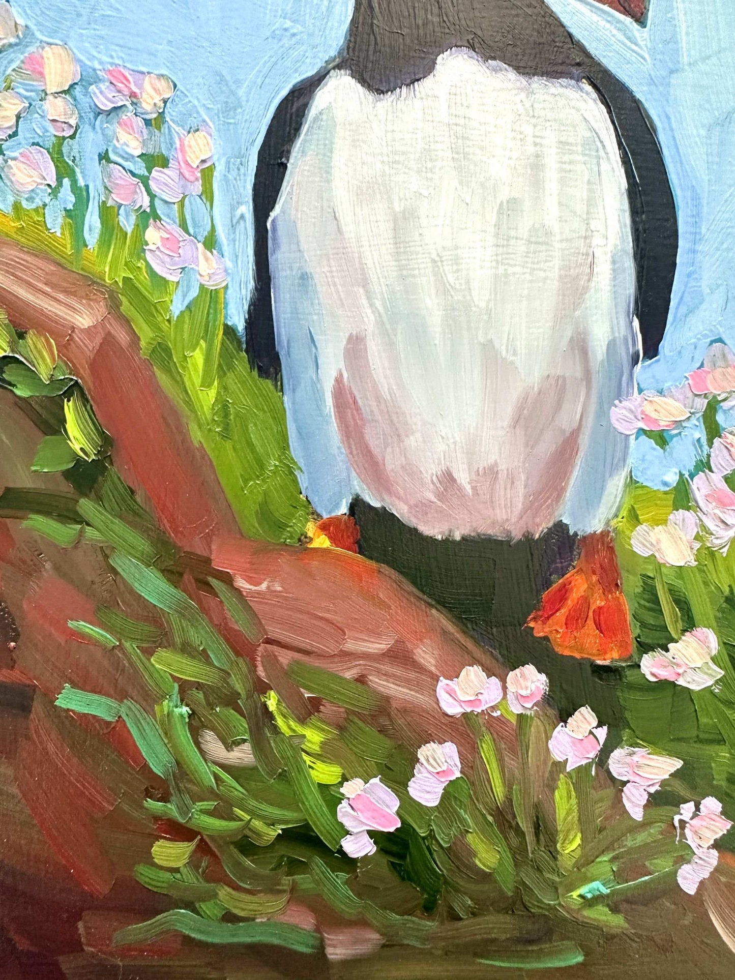 Puffin Memories – Original Oil Painting by Cassie Holmes