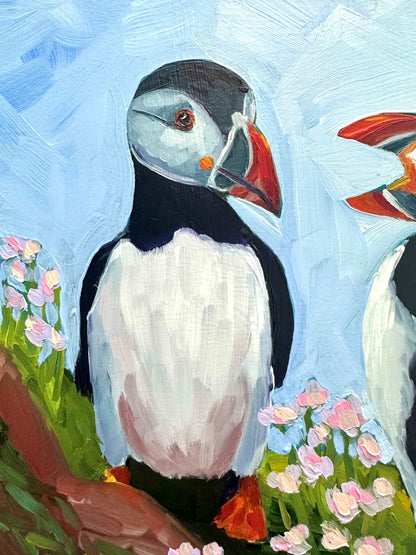 Puffin Memories – Original Oil Painting by Cassie Holmes