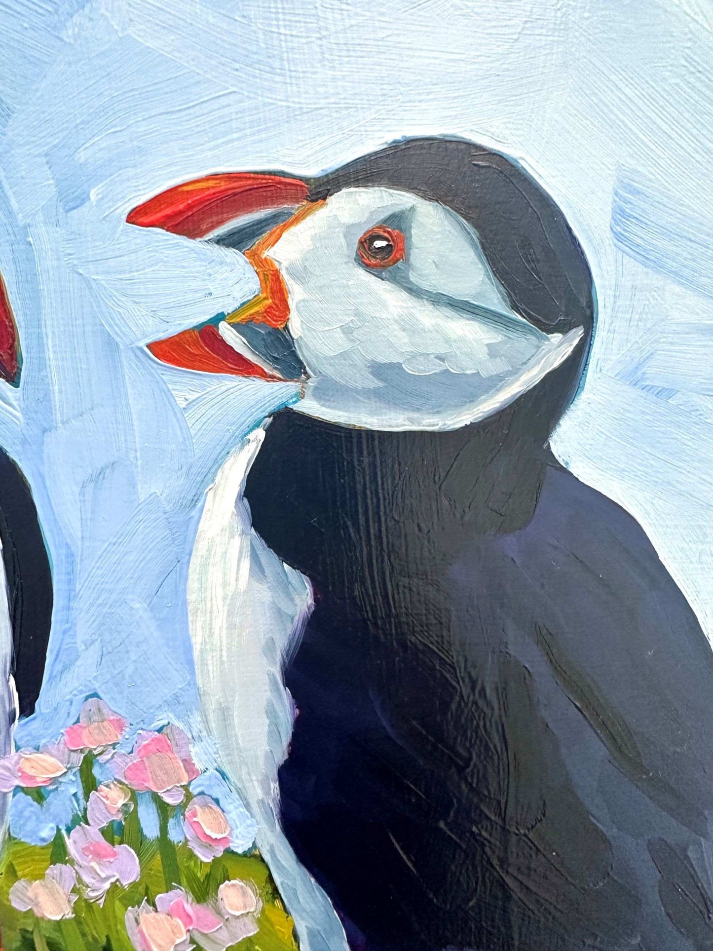 Puffin Memories – Original Oil Painting by Cassie Holmes