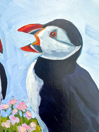 Puffin Memories – Original Oil Painting by Cassie Holmes