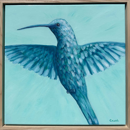 Quiet Wonder – Original Hummingbird Oil Painting by Cassie Holmes