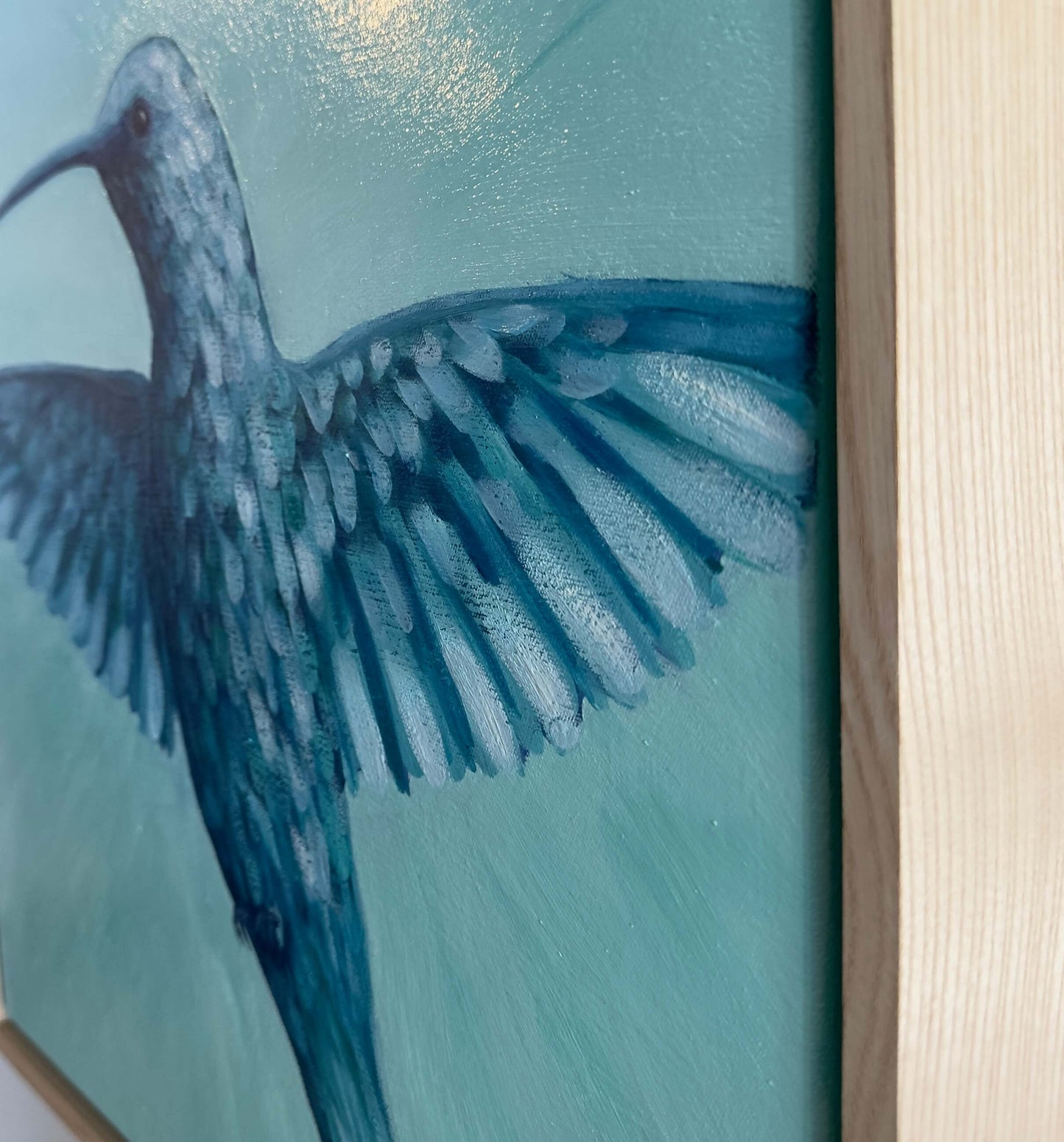 Quiet Wonder – Original Hummingbird Oil Painting by Cassie Holmes