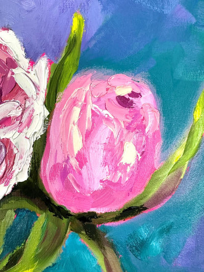 Reaching for the Top - Original Oil Painting by Cassie Holmes