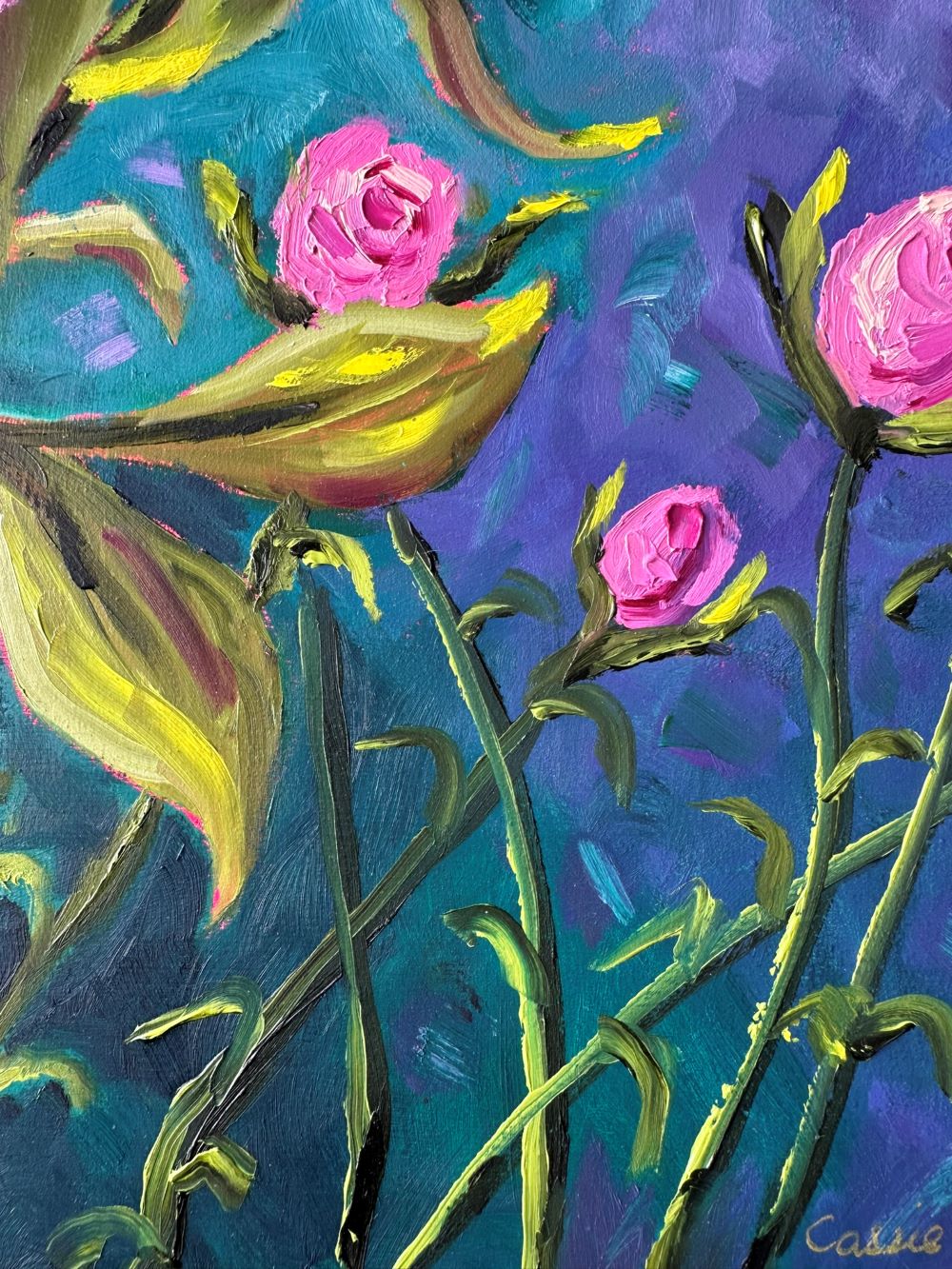 Reaching for the Top - Original Oil Painting by Cassie Holmes