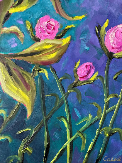 Reaching for the Top - Original Oil Painting by Cassie Holmes