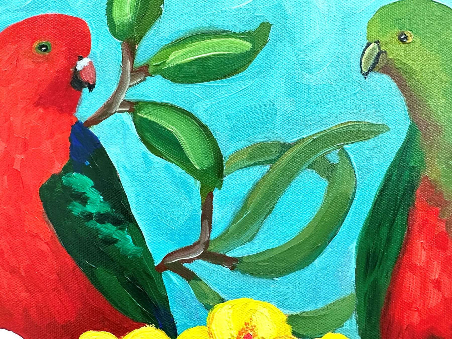 Royal Couple - Original Bird Oil Painting by Cassie Holmes