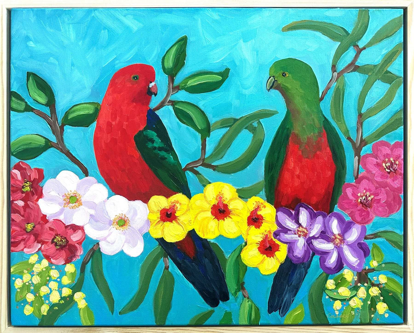 Royal Couple - Original Bird Oil Painting by Cassie Holmes