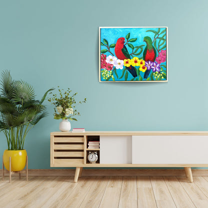 Royal Couple - Original Bird Oil Painting by Cassie Holmes