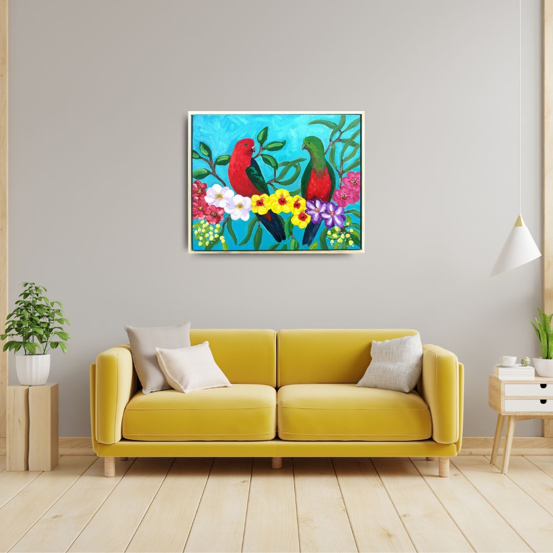 Royal Couple - Original Bird Oil Painting by Cassie Holmes