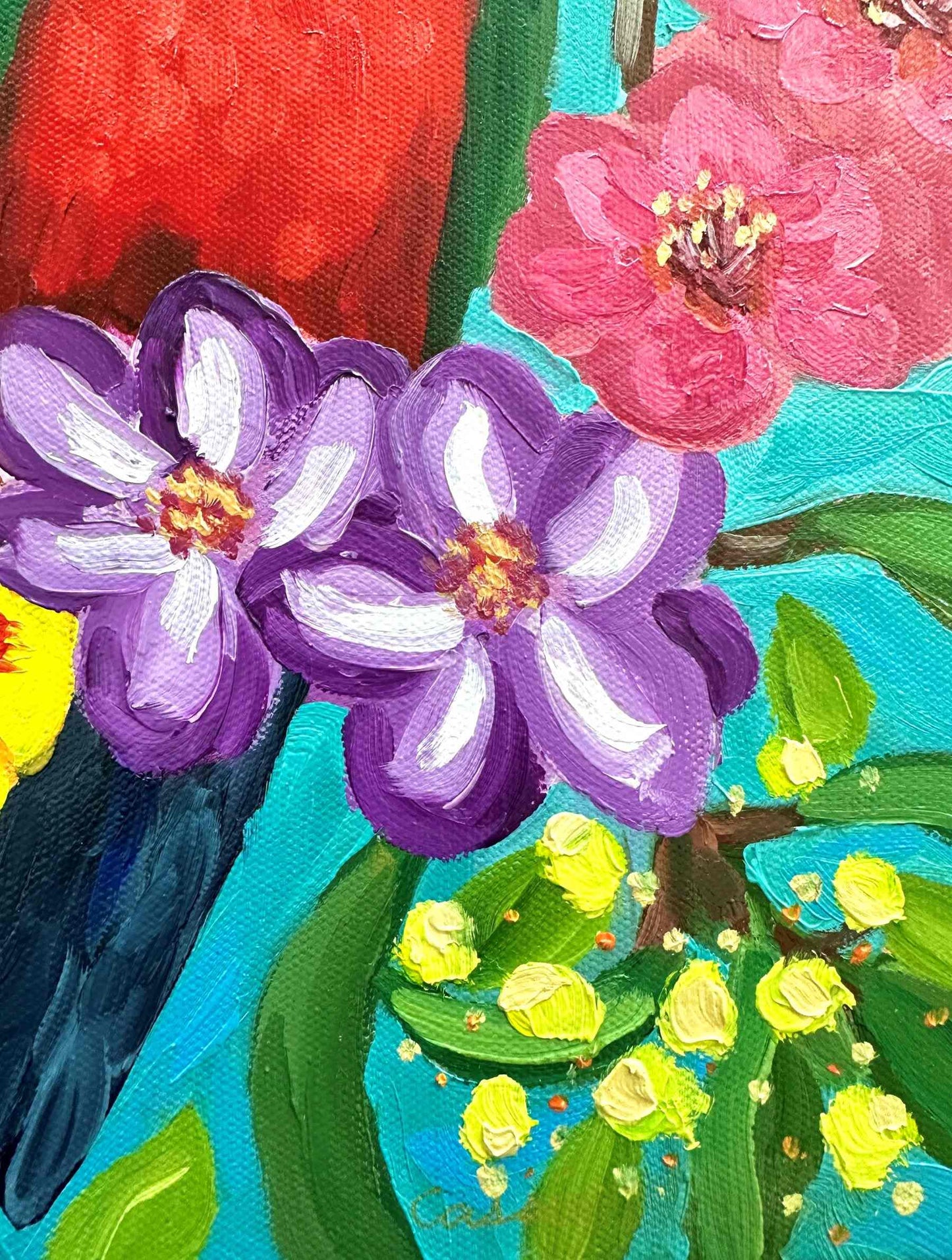 Royal Couple - Original Bird Oil Painting by Cassie Holmes