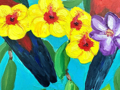 Royal Couple - Original Bird Oil Painting by Cassie Holmes