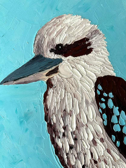 Ruffled Beauty – Original Kookaburra Oil Painting by Cassie Holmes