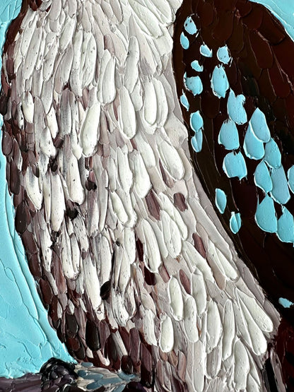 Ruffled Beauty – Original Kookaburra Oil Painting by Cassie Holmes