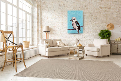 Ruffled Beauty – Original Kookaburra Oil Painting by Cassie Holmes