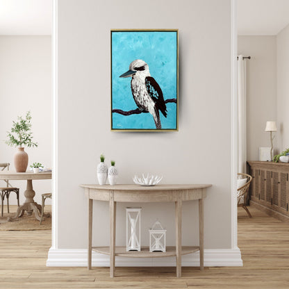 Ruffled Beauty – Original Kookaburra Oil Painting by Cassie Holmes