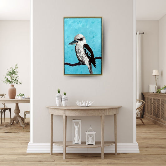 Ruffled Beauty – Original Kookaburra Oil Painting by Cassie Holmes