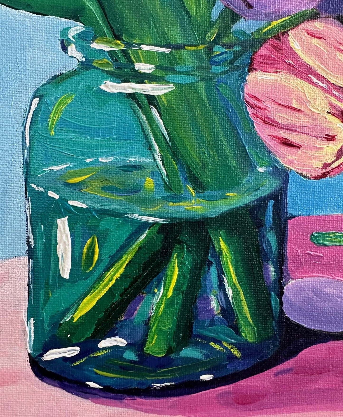 Sheltered Tulips – Original Tulip Oil Painting by Cassie Holmes