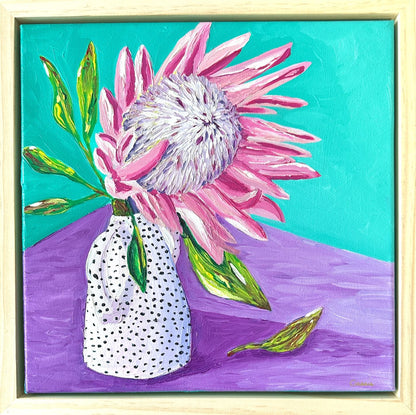 Spotty Protea – Original Oil Painting by Cassie Holmes