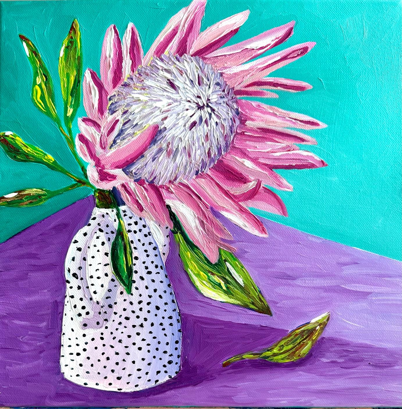 Spotty Protea – Original Oil Painting by Cassie Holmes