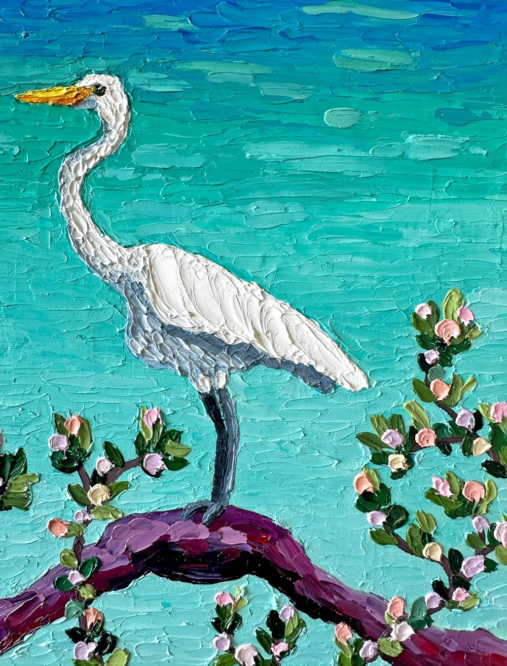 Sunday Morning Vibes – Original Ocean Oil Painting by Cassie Holmes