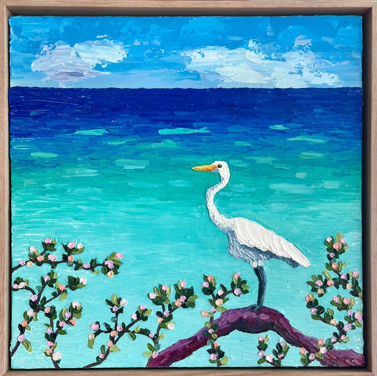 Sunday Morning Vibes – Original Ocean Oil Painting by Cassie Holmes