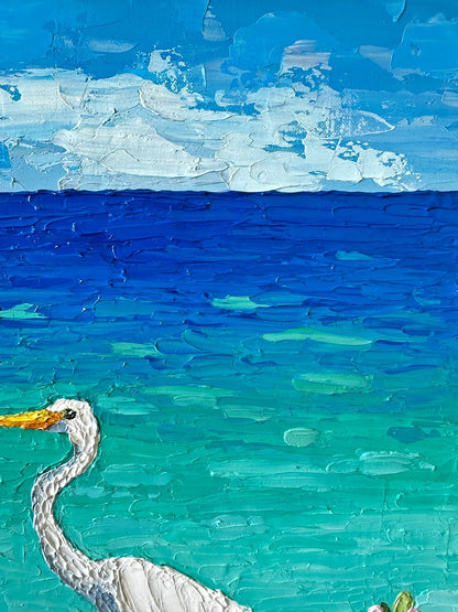 Sunday Morning Vibes – Original Ocean Oil Painting by Cassie Holmes