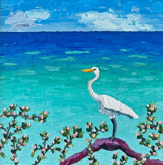 Sunday Morning Vibes – Original Ocean Oil Painting by Cassie Holmes