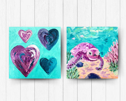 Travelling Hearts – Colourful Oil Painting by Cassie Holmes