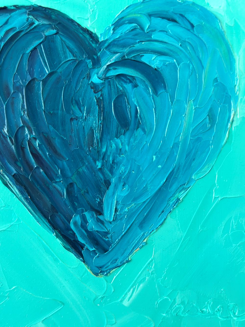 Travelling Hearts – Colourful Oil Painting by Cassie Holmes