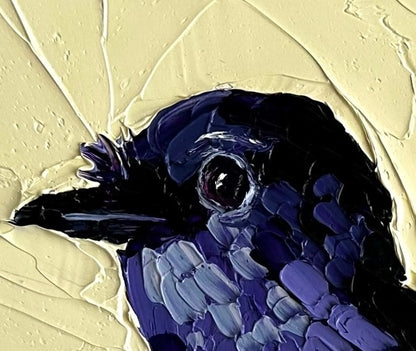 Wanda – Willie Wagtail Oil Painting by Cassie Holmes