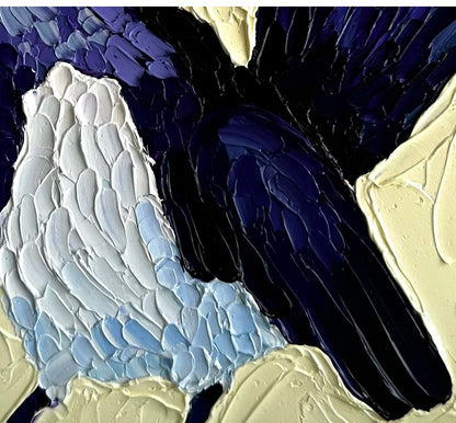 Wanda – Willie Wagtail Oil Painting by Cassie Holmes