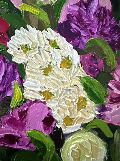 Whispers of Love – Textured Floral Oil Painting by Cassie Holmes