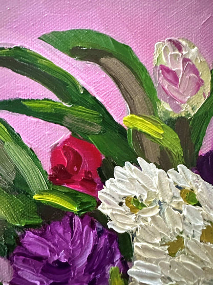 Whispers of Love – Textured Floral Oil Painting by Cassie Holmes