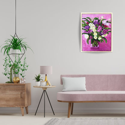 Whispers of Love – Textured Floral Oil Painting by Cassie Holmes