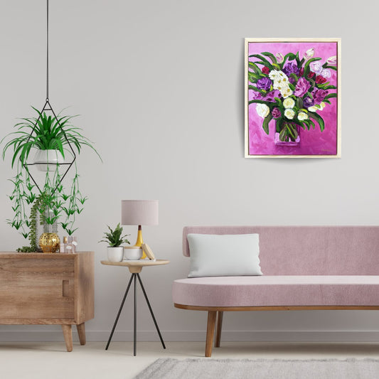 Whispers of Love – Textured Floral Oil Painting by Cassie Holmes